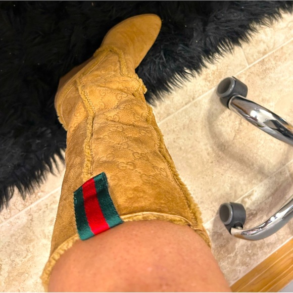 Gucci Wedge Boots Beige - Picture 4 of 5